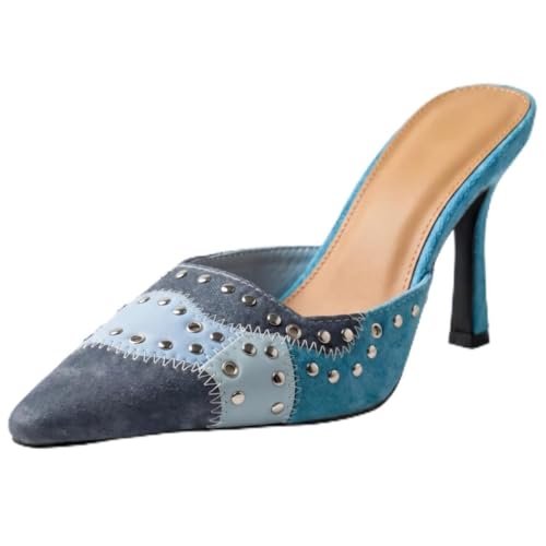 Mules de tacón bajo para mujer CDHYX